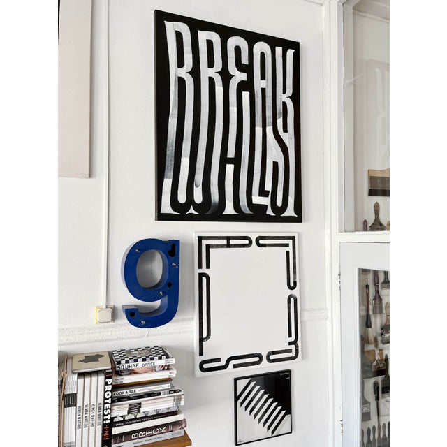 Guido De Boer, Break Walls, Ink on Canvas, 2019 For Sale - Image 4 of 6