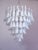 Metal Glass 75 White Petal Chandeliers, Murano, 1990s, Set of 2 For Sale - Image 7 of 18