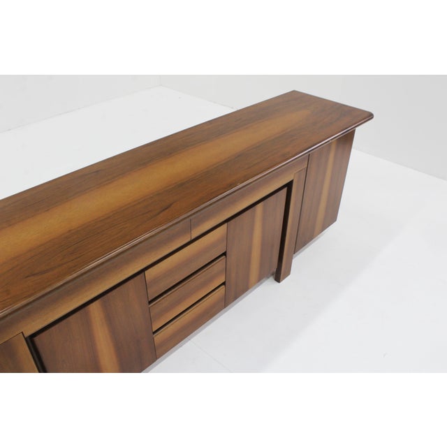 Vintage Italian Walnut Sideboard, 1960s For Sale - Image 12 of 14