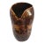 20th Mid-Century Modern Art Glazed Studio Pottery Brown Vase For Sale