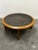 Wood Vintage Round Textured Slate and Oak Coffee Table, 1970s For Sale - Image 7 of 11