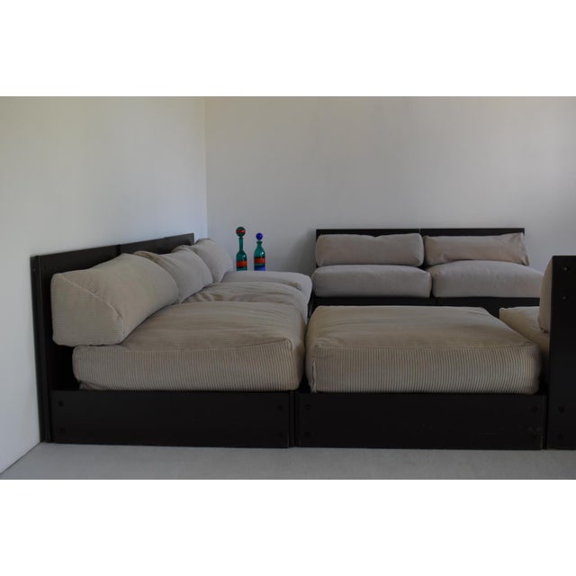 Mid-Century Modern Mid-Century Sofa with Coffee Table by Rolf Heide for LCF, 1970s, Set of 8 For Sale - Image 3 of 7