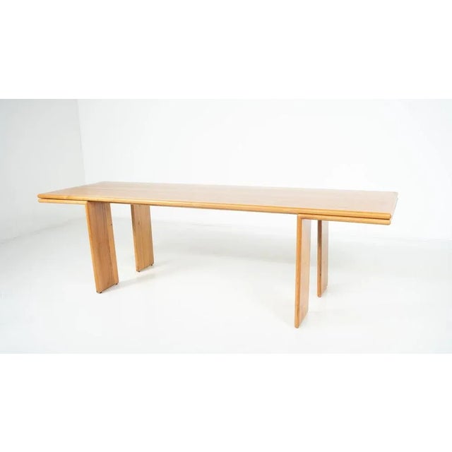Mid-Century Modern Wooden Dining Table, 1980s For Sale - Image 11 of 13