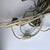 Mid 20th Century Hollywood Regency Round Opaque and Clear Swag Lamp Brass Flowers For Sale - Image 9 of 13