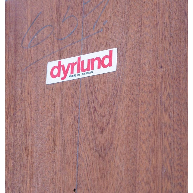 Wood 1960s Mid Century Danish Cabinet Dyrlund Teak Wide Storage Tambour Doors Shelving MCM For Sale - Image 7 of 12
