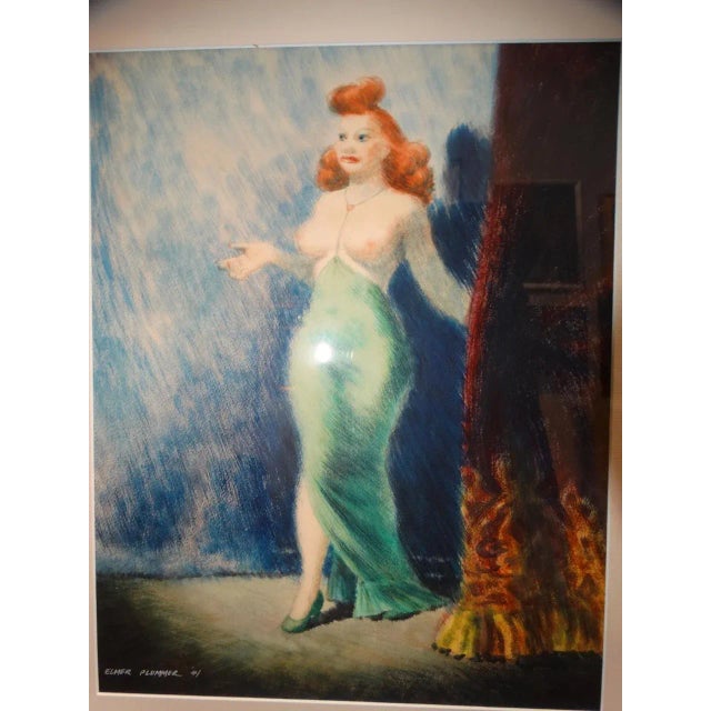 We are so excited to have this terrific painting by Elmer Plummer. It, and the girl, are both knock-outs. Plummer, truly...