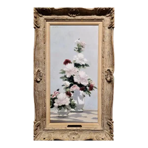 Andre (Gittelson) Gisson -Still Life of Wild Roses -Oil Painting