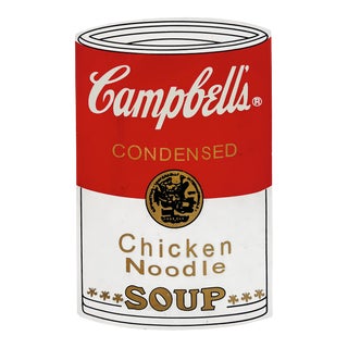 2000s Campbell's Chicken Noodle Soup Can Pop Art Hanging Key Box / Jewelry Holder Cabinet For Sale