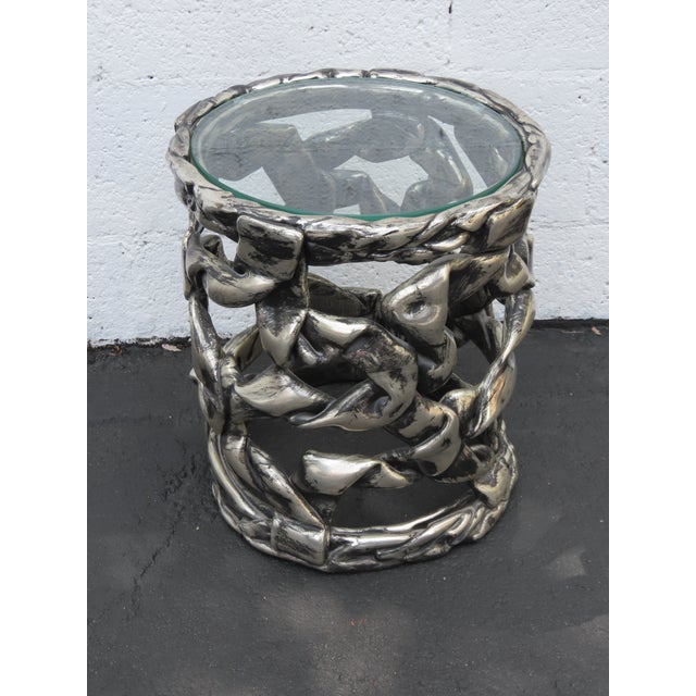 Mid 20th Century Tony Duquette Style Taffy Mid Century Modern Side End Lamp Table 6424 For Sale - Image 5 of 16
