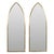 Mid-Century Modern Midcentury Brass Gothic Style Golden Broken Arch Mirrors, a Pair For Sale - Image 3 of 11