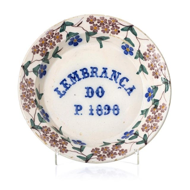 Coimbra Earthenware Talking Plate For Sale - Image 6 of 6