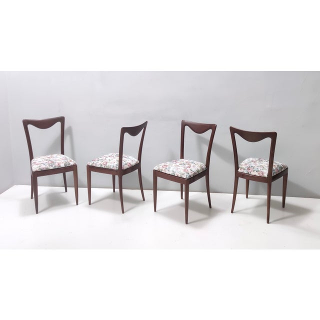 Made in Italy, 1950s. This high-quality set features a hand-modeled solid beech frame with their original flower patterned...