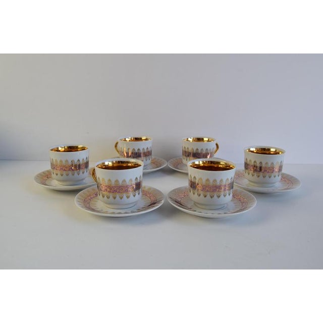 Set of epiag laura cups, beautiful retro design, gold-plated inside of the cup, original condition, cup size: h-6 w-7 d-9...