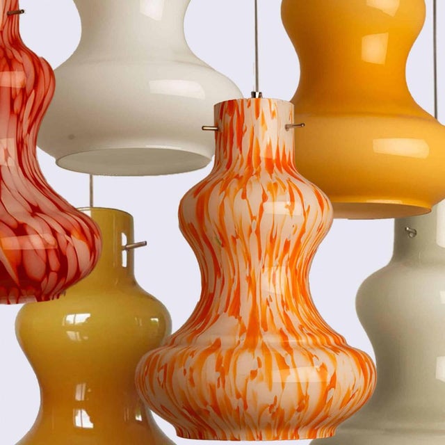 Vintage Murano Glass Pendant Light by Massimo Vignelli for Venini, 1960 For Sale - Image 3 of 18