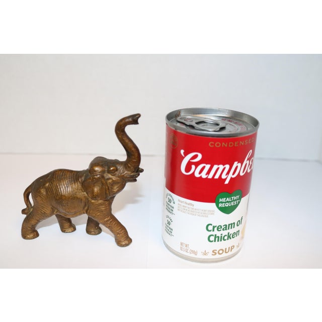 Vintage Bronze Trumpeting Elephant Bronze Statue For Sale - Image 9 of 9