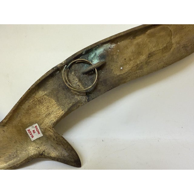 1970s Mid-Century Modern Brass Seagull Wall Sculpture - 16.5" For Sale - Image 5 of 10