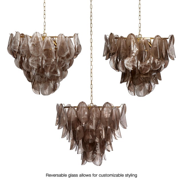 Jamie Young Magnolia 10-Light Quartz Glass Chandelier For Sale - Image 9 of 10