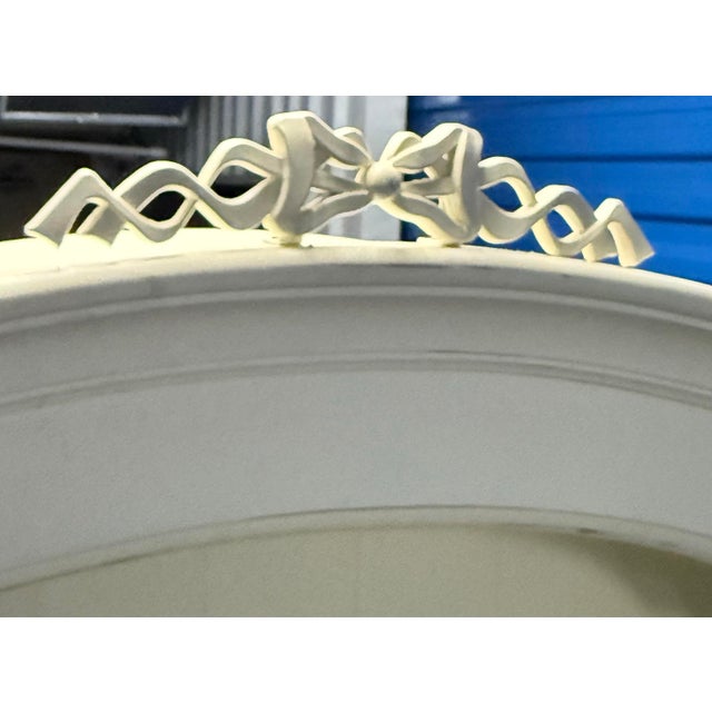 Thomasville Painted Louis XVI Chest With Bookcase Hutch For Sale - Image 10 of 10