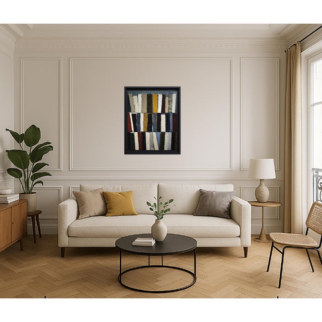 Paint Tomes, Abstract Library, Geometric, Contemporary, Framed by Sophie Dumont For Sale - Image 7 of 7