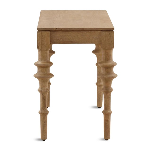 Natural Mango Wood Desk For Sale - Image 4 of 8