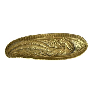 Virginia Metal Crafters Brass Tray For Sale
