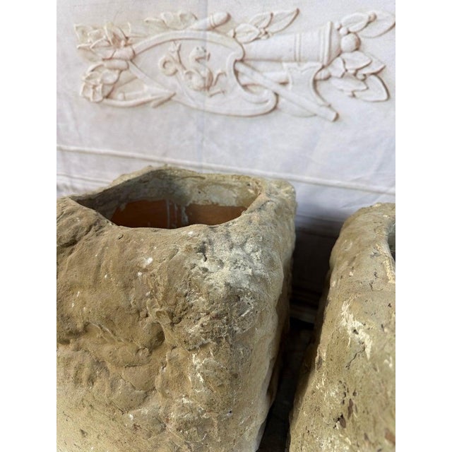 Pair of Terra Cotta Planters With Organic Sculptural Form For Sale - Image 4 of 10