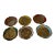 Vintage Italian Gilt Wood Coasters - Set of 6 For Sale