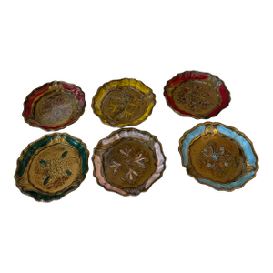 Vintage Italian Gilt Wood Coasters - Set of 6