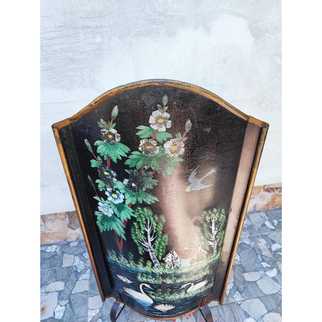 Art Nouveau fireplace screen, dimensions: height 105 cm, width 51.5 cm, depth 27.5 cm.