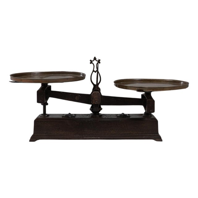 19th Century French Iron & Brass Scale For Sale