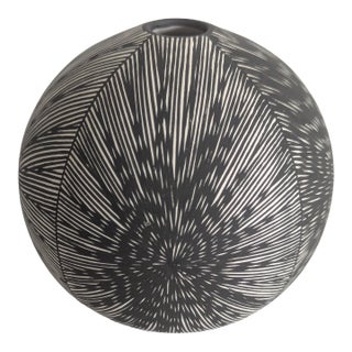 1980s Dorothy Sanchez Native American Acoma Op Art Seed Pot For Sale