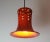 Orange Mid-Century Pendant Light with Orange Ceramic Shade, 1970s For Sale - Image 8 of 11