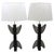 Midcentury Modern Table Lamps French Artisan Made "Totem" With New Custom Linen Shades - a Pair For Sale - Image 13 of 13