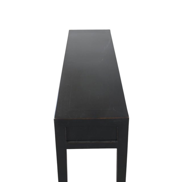 Black Vintage Chinese 37" Long 3-Drawer Console Table For Sale In Greensboro - Image 6 of 9