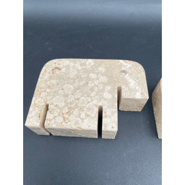 Stone Travertine Elephants from Fratelli Manelli, 1970s, Set of 3 For Sale - Image 7 of 9