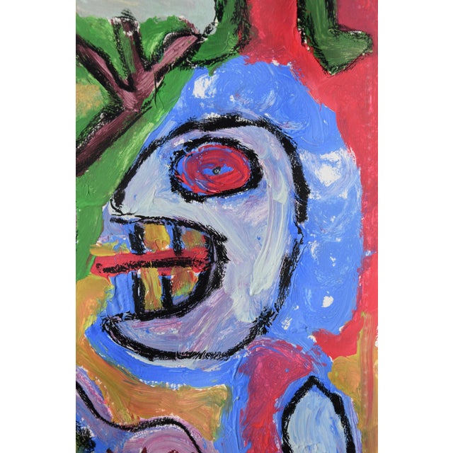 Plastic Frank-Kirk Ehm-Marks, Nude, Bizarre Erotic Scene, 1991, Acrylic Painting on Board For Sale - Image 7 of 10