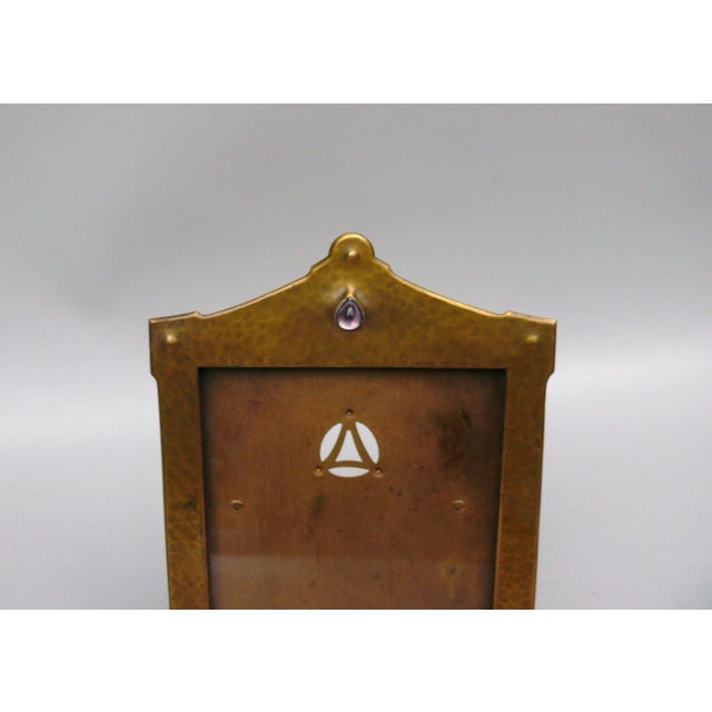 Gold Art Nouveau Brass Picture Frame in the style of Mathildenhöhe Darmstadt, 1890s For Sale - Image 8 of 14