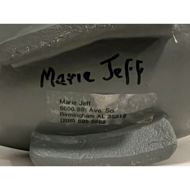 1980s Marie Jeff (1926-2020), Folk Art, Jonah & the Whale, Hand Painted Gourd, Signed For Sale - Image 5 of 6