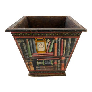 Fornasetti Style Book Planter/ Kindling Box For Sale