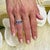 Natural Sapphire Diamond Ring 7 14k W Gold 1.67 TCW Certified For Sale - Image 4 of 12
