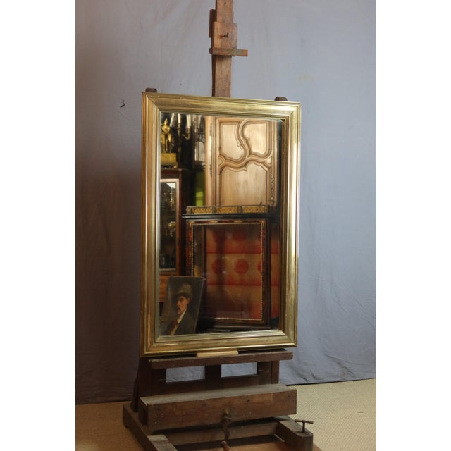 Brass bistro mirror Early 20th-century brass bistro mirror. Excellent original condition. DIMENSIONS: 75cm x 113cm