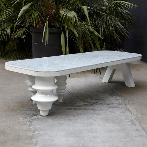 Wood Black and White Marble Multileg Low Table by Jaime Hayon for BD Barcelona, 2016 For Sale - Image 7 of 18