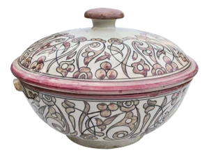 Andalusian Ceramic Accent with Floral Motif