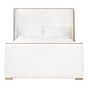 Tailor Shelter Wingback Standard King Bed, LiveSmart Peyton-Pearl