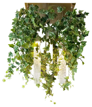 Flower Power Chandelier with Murano Glass and Artificial Ivy from VGnewtrend