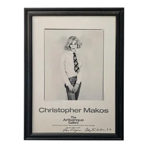 Christopher Makos Signed Exhibition Poster Portrait of Andy Warhol