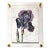 Purple Iris - Hand Textured Purple Flower For Sale