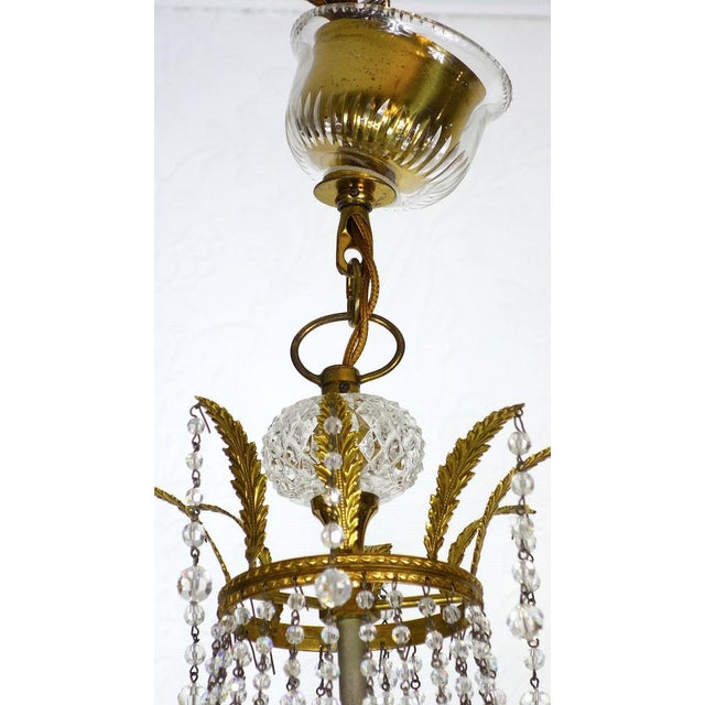 Brass and Lead Crystal Chandelier from Palwa, 1950s For Sale - Image 18 of 18