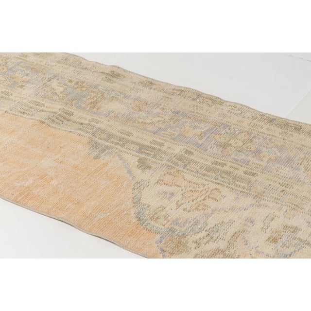 Mid 20th Century Oushak Anatolian Runner Rug For Sale - Image 6 of 10