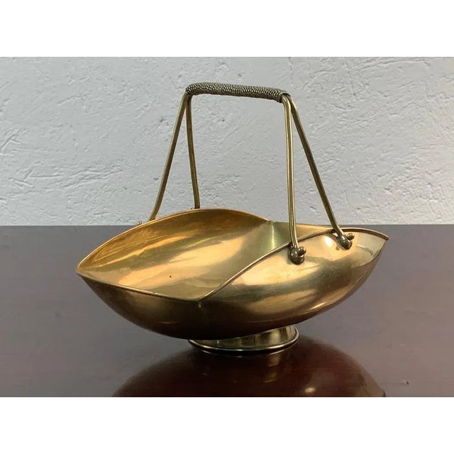 Gold Italian Brass Centerpiece, 1950s For Sale - Image 8 of 14